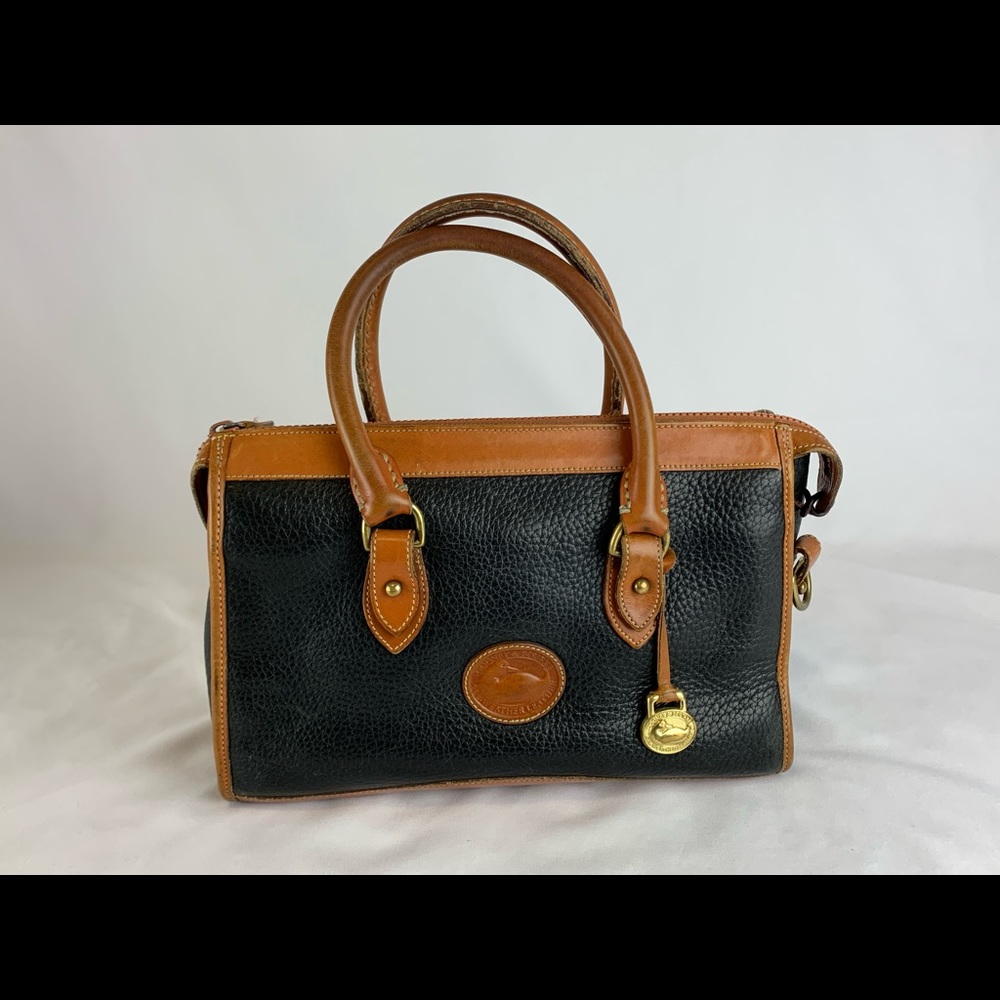 Dooney & Bourke Pebbled Navy Leather Satchel